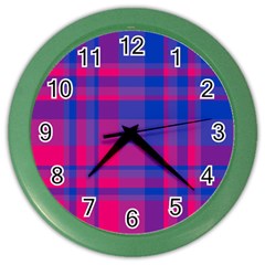 Bisexualplaid Color Wall Clock by NanaLeonti