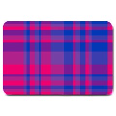 Bisexualplaid Large Doormat  by NanaLeonti