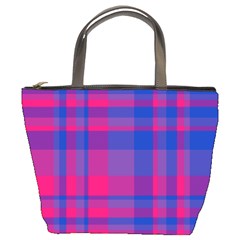 Bisexualplaid Bucket Bag by NanaLeonti