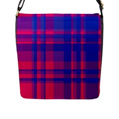 Bisexualplaid Flap Closure Messenger Bag (l) by NanaLeonti