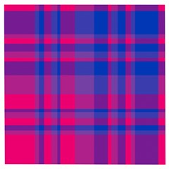 Bisexual Plaid Wooden Puzzle Square