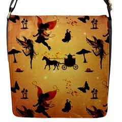 Cute Fairy Tal Pattern Flap Closure Messenger Bag (s) by FantasyWorld7