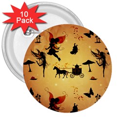 Cute Fairy Tal Pattern 3  Buttons (10 Pack)  by FantasyWorld7