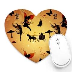 Cute Fairy Tal Pattern Heart Mousepads by FantasyWorld7