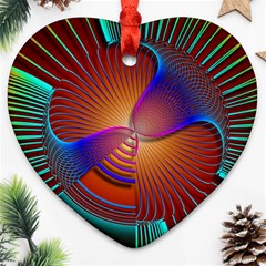 Lines Rays Background Light Rainbow Ornament (heart)