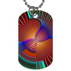 Lines Rays Background Light Rainbow Dog Tag (one Side) by Bajindul