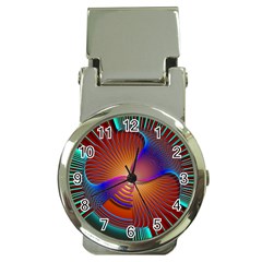 Lines Rays Background Light Rainbow Money Clip Watches by Bajindul