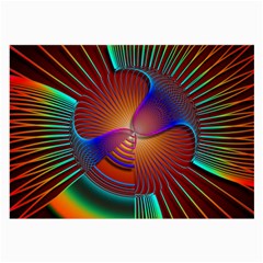 Lines Rays Background Light Rainbow Large Glasses Cloth by Bajindul