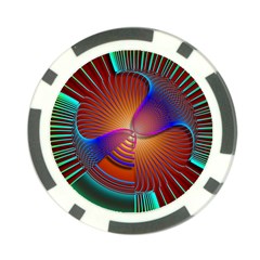 Lines Rays Background Light Rainbow Poker Chip Card Guard by Bajindul