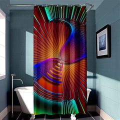 Lines Rays Background Light Rainbow Shower Curtain 36  X 72  (stall)  by Bajindul