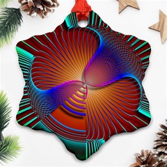 Lines Rays Background Light Rainbow Ornament (snowflake)