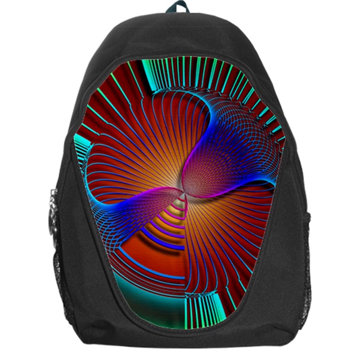 Lines Rays Background Light Rainbow Backpack Bag