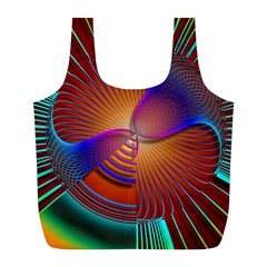 Lines Rays Background Light Rainbow Full Print Recycle Bag (l) by Bajindul