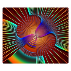 Lines Rays Background Light Rainbow Double Sided Flano Blanket (small)  by Bajindul