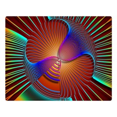 Lines Rays Background Light Rainbow Double Sided Flano Blanket (large)  by Bajindul