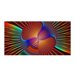 Lines Rays Background Light Rainbow Satin Wrap by Bajindul