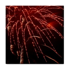 Fireworks Red Orange Yellow Tile Coaster by Bajindul