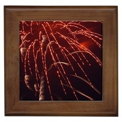 Fireworks Red Orange Yellow Framed Tile by Bajindul