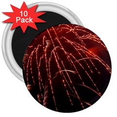 Fireworks Red Orange Yellow 3  Magnets (10 Pack) 