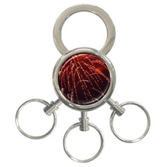 Fireworks Red Orange Yellow 3-ring Key Chain by Bajindul