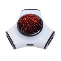 Fireworks Red Orange Yellow 3-port Usb Hub by Bajindul