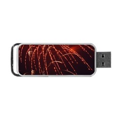 Fireworks Red Orange Yellow Portable Usb Flash (two Sides) by Bajindul