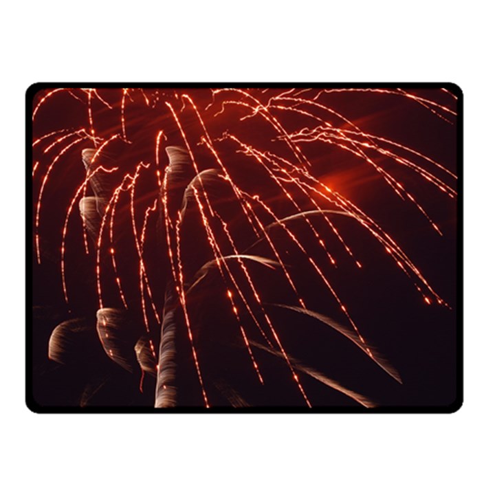 Fireworks Red Orange Yellow Double Sided Fleece Blanket (Small) 