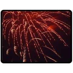 Fireworks Red Orange Yellow Double Sided Fleece Blanket (large)  by Bajindul