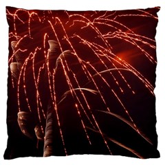 Fireworks Red Orange Yellow Large Flano Cushion Case (two Sides) by Bajindul