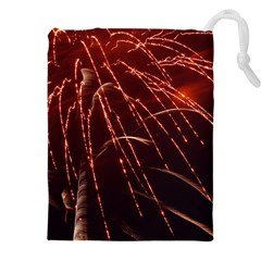 Fireworks Red Orange Yellow Drawstring Pouch (4xl) by Bajindul