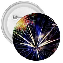 Fireworks Rocket Night Lights 3  Buttons by HermanTelo