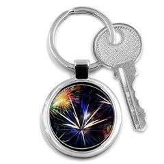 Fireworks Rocket Night Lights Key Chain (round) by HermanTelo