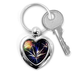 Fireworks Rocket Night Lights Key Chain (heart) by HermanTelo