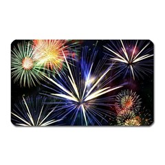 Fireworks Rocket Night Lights Magnet (rectangular) by HermanTelo