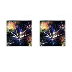 Fireworks Rocket Night Lights Cufflinks (square) by HermanTelo