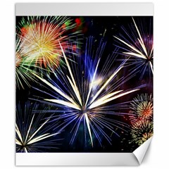 Fireworks Rocket Night Lights Canvas 20  X 24 