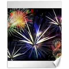 Fireworks Rocket Night Lights Canvas 11  X 14  by HermanTelo