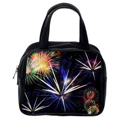 Fireworks Rocket Night Lights Classic Handbag (one Side) by HermanTelo