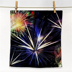 Fireworks Rocket Night Lights Face Towel