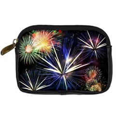 Fireworks Rocket Night Lights Digital Camera Leather Case