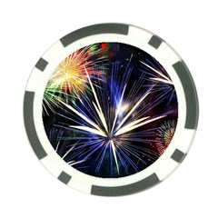 Fireworks Rocket Night Lights Poker Chip Card Guard (10 Pack) by HermanTelo