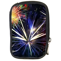 Fireworks Rocket Night Lights Compact Camera Leather Case