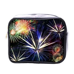 Fireworks Rocket Night Lights Mini Toiletries Bag (one Side)