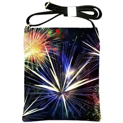 Fireworks Rocket Night Lights Shoulder Sling Bag