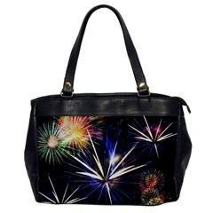 Fireworks Rocket Night Lights Oversize Office Handbag by HermanTelo