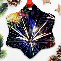 Fireworks Rocket Night Lights Ornament (snowflake)