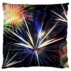 Fireworks Rocket Night Lights Large Cushion Case (one Side) by HermanTelo