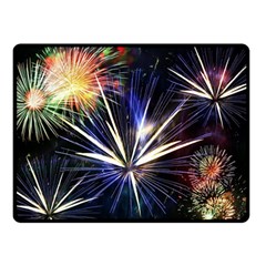 Fireworks Rocket Night Lights Double Sided Fleece Blanket (small) 