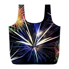 Fireworks Rocket Night Lights Full Print Recycle Bag (l) by HermanTelo