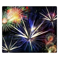 Fireworks Rocket Night Lights Double Sided Flano Blanket (small)  by HermanTelo